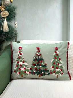Revive Home - Green Christmas Filled Cushion