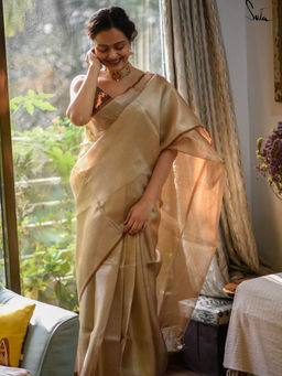 Suta - Gold Zari Saree Without Blouse