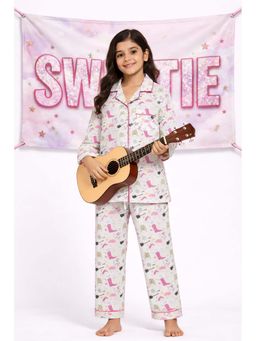 Shopbloom - Dream Like A Swiftie Print Long Sleeve Kids Top and Pyjama Set