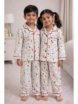 Shopbloom - Unisex Wizard World Print Long Sleeve Kids Top and Pyjama Set