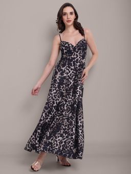 IKI CHIC - Leopard Print Sleeveless Maxi Dress