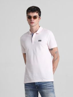 Jack & Jones - Pink Slim Fit Polo T-Shirt