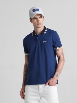 Jack & Jones - Blue Slim Fit Polo T-Shirt