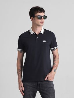 Jack & Jones - Black Slim Fit Polo T-Shirt