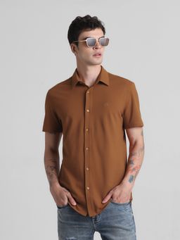 Jack & Jones - Brown Slim Fit Shirt