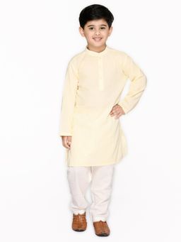 SAKA DESIGNS - Boys Yellow Cotton Kurta and Pyjama (Set of 2)