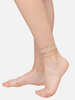 Twenty Dresses by Nykaa Fashion - Creating A Style Storm Anklet (Set of 3)