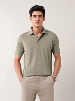 Arrow - Men's Solid Pure Cotton Polo T-shirt