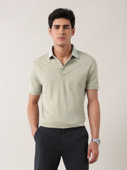 Arrow - Men's Solid Pure Cotton Polo T-shirt