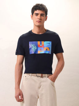 U.S. Polo Assn. Denim Co. - Men's Brand Printed Pure Cotton T-shirt