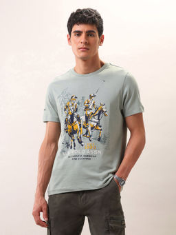 U.S. Polo Assn. Denim Co. - Men's Brand Printed Pure Cotton T-shirt