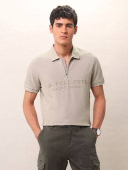 U.S. Polo Assn. Denim Co. - Men's Brand Embossed Pure Cotton Polo T-shirt