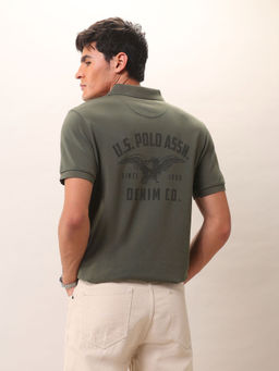U.S. Polo Assn. Denim Co. - Men's Brand Printed Pure Cotton Polo T-shirt