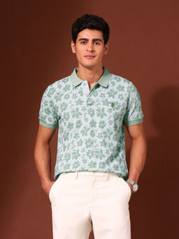 U.S. POLO ASSN. - Association Men's Floral Printed Work and Wander Polo T-shirt