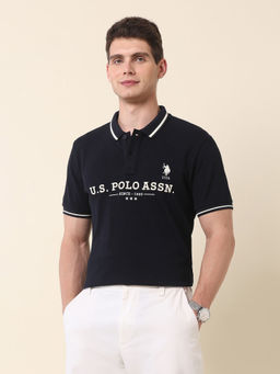 U.S. POLO ASSN. - Association Men's Brand Embroidered Gold Cup Polo T-shirt