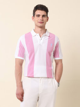 U.S. POLO ASSN. - Association Men's Vertical Striped Summer Splash Polo T-shirt