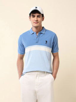 U.S. POLO ASSN. - Association Men's Colour Blocked Summer Splash Polo T-shirt