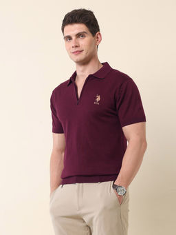 U.S. POLO ASSN. - Association Men's Solid Slim Fit Monochrome Polo T-shirt