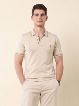 U.S. POLO ASSN. - Association Men's Solid Monochrome Polo T-shirt