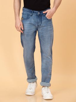 Being Human - Blue Cotton Slim fit Straight Jeans