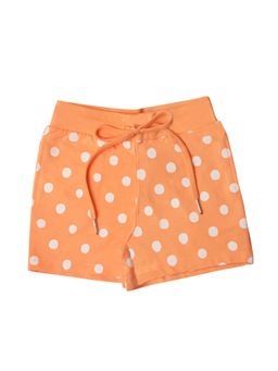 TINY GIRL - Regular Small Dots Shorts Orange