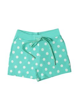 TINY GIRL - Regular Small Dots Shorts Green