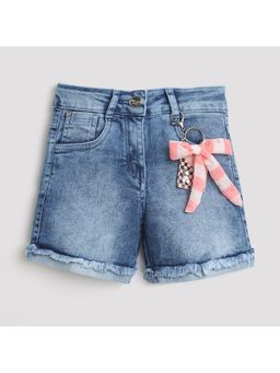 TINY GIRL - Regular Plain Denim Shorts Light Blue