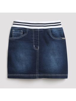 TINY GIRL - Thigh Plain Skirt Dark Blue