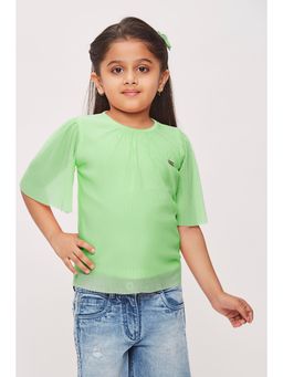 TINY GIRL - Regular Stripes Top Green