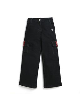 TINY GIRL - Regular Plain Wide Denim Black