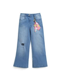 TINY GIRL - Regular Plain Wide Denim Light Blue