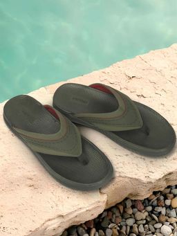 Metro - Mens Olive Open Casual - Flipflop with Mid heel
