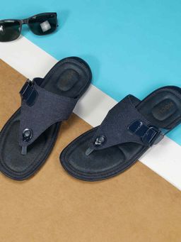 Mochi - Mens Blue Open Casual - Sandals with Flat sole