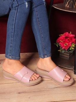 Carlton London - Women Lavender Embellished Slide Sandals