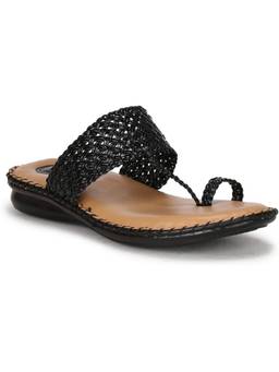 DENILL - Black Synthetic Flats
