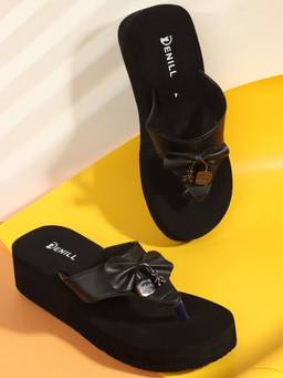 DENILL - Black Synthetic Leather Flats