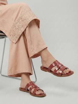 DENILL - Maroon Patent Leather Flats