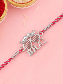 Ornate Jewels - 925 Silver Chic Bhai Thread Rakhi with Roli Chawal