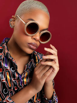 Sohi - Hotlap Brown Oversized Sunglasses (50)