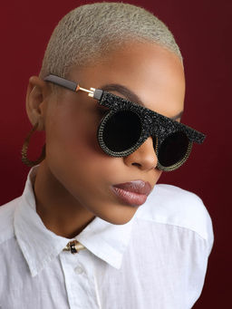 Sohi - Jetsetter Black Round Sunglasses (41)