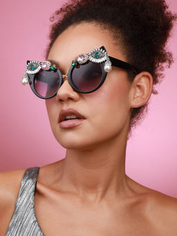 Sohi - Shimmering Accents Glam Sunglasses (50)
