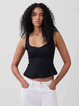 GAP - Black Linen-Blend Top