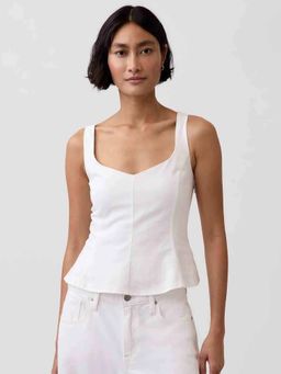 GAP - White Linen-Blend Top