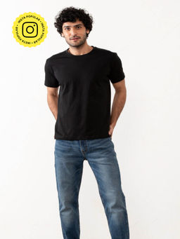Creatures of Habit - Pima Crew Carbon Black T-Shirt