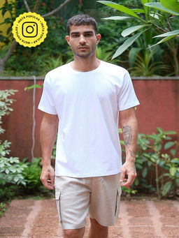 Creatures of Habit - Pima Crew Cloud White T-Shirt