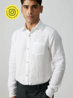 Creatures of Habit - Linen Shirt Cloud White
