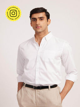 Creatures of Habit - True White Classic Button-Down Shirt