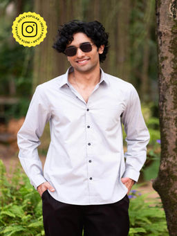 Creatures of Habit - Egyptian Cotton Shirt Light Grey