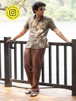 Creatures of Habit - Egyptian Cotton Shirt | Short Sleeve Olive Green