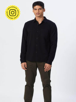 Creatures of Habit - Pima Jersey Shirt Carbon Black